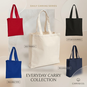 Custom <b>Printed</b> Small Canvas Shopping Tote Bag | Reusable Eco Friendly Carry Bag | Grocery Gift Retail Daily Use Premium Quality - Product Image 3