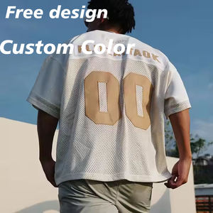 Camiseta Deportiva de Corte Cuadrado con Hombros Caídos para Hombre, de Secado Rápido, Transpirable, 100% Algodón, Malla Jersey, Ajuste Regular, Estampado Serigrafiado, Lisa - Product Image 5