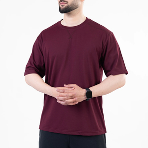 เสื้อยืดแขนสั้นลำลองสำหรับผู้ชาย สีพื้น ผ้าฝ้าย 100% สกรีนลายได้ตามสั่ง เนื้อผ้าระบายอากาศ ทรงโอเวอร์ไซส์ - Product Image 3