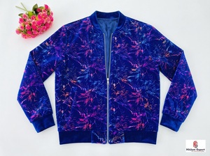 Premium Multicolor Foil Printed Velvet Fabric Fashion Apparel Dresses Garments Home Decor Textile Material - Product Image 2