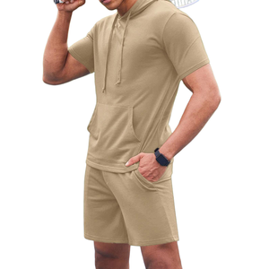 Premium Quality Custom Hoodie And Shorts <b>Set</b> Men's With Pullover Style Durable And Soft Fabric Sport And Causal Wear Shorts <b>Sets</b> - Product Image 4