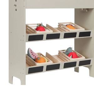 Juguete de Madera Ecológico de Puesto de Mercado para Niños, Juego de Imitación de Tienda de Comestibles, Juguete Educativo Montessori, Vietnam - Product Image 4