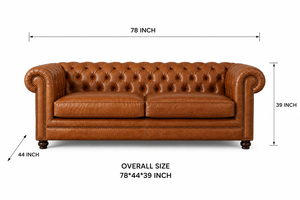 Vietnam Factory Genuine Leather <b>Sofa</b> Upholstered Eco-Friendly 2 Seater with <b>Foam</b> Cushions Leather <b>Sofa</b> for Living Room Furniture - Product Image 2