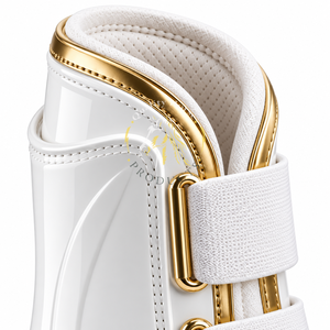 Botas de cepillado para caballos fiables con cierres de gancho seguros, acolchado suave y construcción duradera para caballos activos durante el entrenamiento. - Product Image 5
