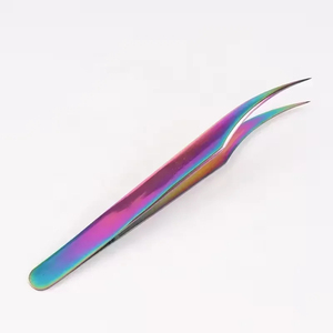 Pince à cils de haute précision, conception en acier inoxydable, durable, antistatique, pour usage en salon de beauté - Product Image 5