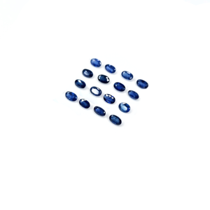 พลอยไพลินสีน้ำเงินธรรมชาติทรงรีขนาด 6x4 มม. แบบไม่ผ่านการปรับแต่ง, พลอยไพลินสีน้ำเงินธรรมชาติทรงเหลี่ยมสำหรับทำเครื่องประดับ - Product Image 2