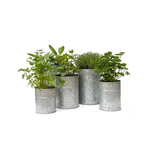 ที่ปลูกโลหะชุบสังกะสีสุดอินเทรนด์เหมาะสำหรับใช้ในร่มและกลางแจ้งมีให้เลือกหลากหลายสไตล์ในราคาสบายกระเป๋า - Product Image 2