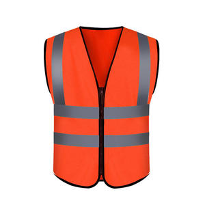 Chaleco de Seguridad Reflectante de Alta Visibilidad Unisex, Azul y Negro, con Cierre Frontal, Múltiples Bolsillos, Transpirable, de Poliéster, con Transferencia Térmica - Product Image 2