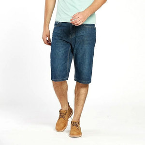 Shorts en jean baggy pour hommes, couleur unie, logo personnalisé, collection été 2026, vente en gros, style urbain, denim premium - Product Image 4