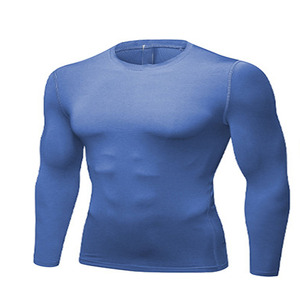 Custom <b>Men</b> Compression Shirts Knitted Short Sleeves Moisture Wicking <b>Stretch</b> Fitness Workout Sports Wear OEM - Product Image 1
