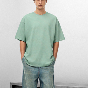 Camisetas de Hombre de Algodón Oversize con Logo Personalizado Estampado, Estilo Urbano, Alta Calidad, Ligeras, Vintage, Manga Corta, Hombro Caído - Product Image 1