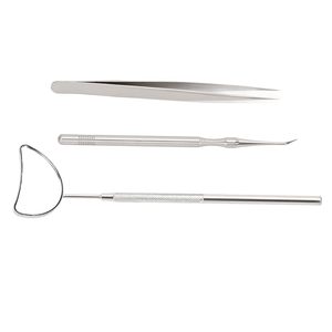 Herramientas para Pestañas, Juego de 3 Piezas de Pinzas Separadoras de Pestañas de Acero Inoxidable con Espejo para Extensión de Pestañas (Plateado) - Product Image 1