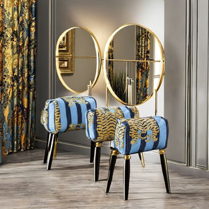 Juego de 3 Bolsas Organizadoras de Maquillaje Grandes, Impermeables, Multifuncionales, con Estampado de Tigre Azul, de Algodón Hecho a Mano, con Logotipo - Product Image 2