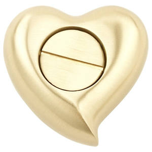 Urne funéraire élégante en aluminium crème en forme de cœur avec support, miniature, pour cendres commémoratives - Product Image 2