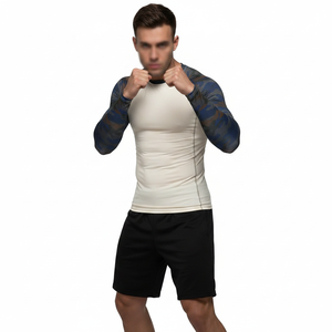 Wholesale Sun Protection Clothing <b>Compression</b> <b>Shirt</b> Rashguard Sublimated Long Sleeve Custom Surf Bjj Rash Guard for Men - Product Image 4