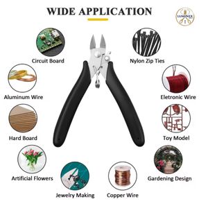 4.6 inch Carbon Steel Micro Cutter Flush Wire Cutters with Lock Flush Diagonal <b>Cutting</b> Pliers Cut Jewelers <b>Tools</b> for Electronic - Product Image 3