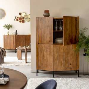 Buffet haut Vandana Sereno Zentrix en bois de manguier et travertin - Product Image 6