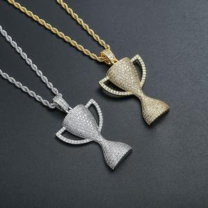 Colgante de Moissanita Estilo Hip Hop Iced Out, Plata de Ley 925, Cadena Bling para Rapper, Joyería de Regalo para Hombres y Mujeres - Product Image 2