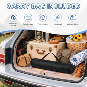<b>Heavy</b> <b>Duty</b> Folding <b>Camping</b> <b>Chair</b> with Built-In Cooler Bag 350LBS Capacity Cup Holder and Side Pocket Portable Outdoor - Product Image 2
