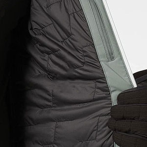 Veste de ski imperméable à capuche pour homme, isolée synthétiquement, en Gore-Tex, gris avec doublure orange - Product Image 2