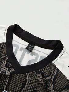 Camiseta de baloncesto de malla de poliéster para hombre, talla grande, con cuello mandarín, ajuste holgado, estampado por sublimación personalizado - Product Image 6