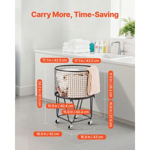 Carrello multiuso con ruote girevoli a 360°, capacità di carico di 60 libbre, in carbonio resistente - Product Image 3