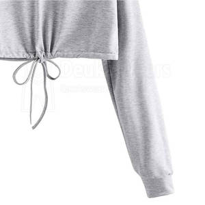Sudaderas Cortas de Primera Calidad para Mujer, Color Sólido, Estilo Casual de Invierno con Detalles Decorativos, en Oferta Online - Product Image 2