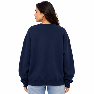 Women Graphic Print Oversized Crew Neck Sweatshirts Casual Pullover Cotton Blend Private Label Hoodies Supplier - Product Image 2