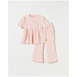 Ensemble de vêtements pour enfants de style coréen OZKIZ, 100% coton velours, chaud et uni, pour filles de 2 à 6 ans, vente en gros, mode d'hiver pour enfants - Product Image 1