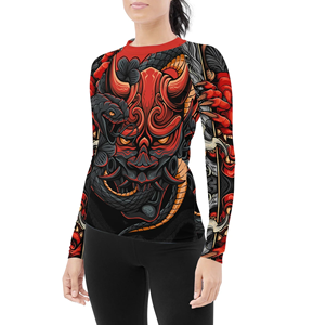 Women's Long Sleeve Rash Guard Sublimation Print Dragon <b>Design</b> Quick Dry <b>Compression</b> <b>Shirt</b> for BJJ MMA Training Ladies T-<b>Shirts</b> - Product Image 1