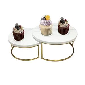 Base redonda para pastel de mármol negro, estilo vintage, decorativa para bodas, fiestas de cumpleaños, mesas de comedor y eventos. - Product Image 4