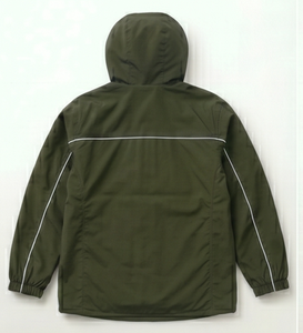Chaqueta Impermeable con Capucha para Hombre, Color Verde Oliva, Casual, Recubierta de PU, Poliéster, Corte Regular, para Otoño - Product Image 2