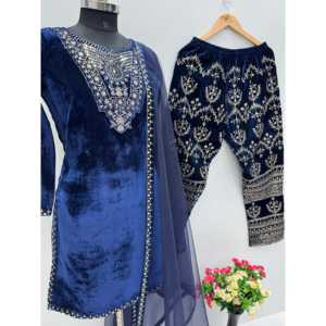 Ensemble de costume de soirée élégant pour femmes avec pantalon et dupatta - Product Image 6