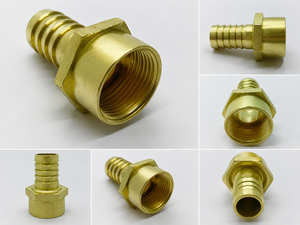 Adaptateur de raccord de tuyau femelle en laiton, hexagonal, filetage NPT, résistant aux produits chimiques, OEM, poli, pour plomberie basse pression - Product Image 2