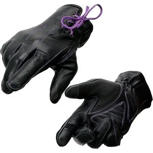 Gants de sport Samroz pour hommes en cuir véritable noir, tactiles, légers, pour l'extérieur - Product Image 1