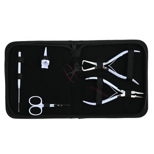 Salon White Hair Extension <b>Tools</b> Kit Hair Extension Pliers MicroLink Crimper & Remover <b>Thread</b> Cutting Scissors & Parting Finger - Product Image 5