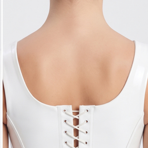 Corsé de cuero PU de alta compresión para mujer con encaje trasero y cremallera frontal, moldeador de cuerpo con color y talla personalizables - Product Image 5