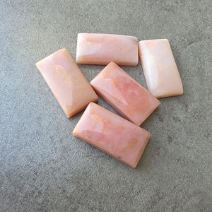 Opale rose AAA+ de grande taille en forme de rectangle, cabochon à dos plat, pierres précieuses calibrées en gros - Product Image 2