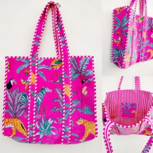 Bolso tote de terciopelo rosa con estampado de leopardo y letras, estilo bohemio, parte superior abierta para ir de compras en todas las estaciones - Product Image 3