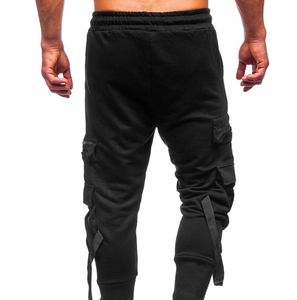 Wholesale Men's Joggers Pants Customized Slim Fit Zipper Pocket Running Workout Gym Fitness Quick Dry Sweat Pants <b>Trousers</b> - Product Image 3
