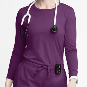 Camiseta de Manga Larga con Logotipo Personalizado, Camiseta de Manga Larga para Mujer, Uniforme Médico, Accesorios para Uniformes Médicos, Camisetas para Debajo del Uniforme - Product Image 6