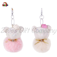 Zaves 32cm Rose En Peluche Doux Poupée Ours Sans Yeux Porte-clés Mignon Mini Sac Charmes Cadeau Romantique pour Enfants Filles Couples Saint Valentin