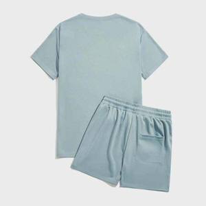 Conjunto Deportivo Casual de Verano para Hombre, Personalizable, de Dos Piezas, Camiseta de Poliéster/Algodón de Alta Calidad, Tejido Transpirable de 220g - Product Image 4