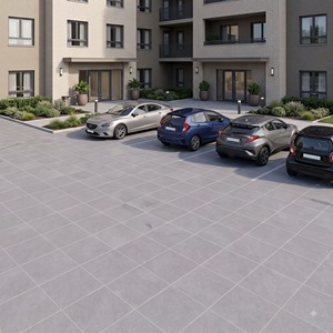 Dalles de sol extérieures vitrifiées robustes 400x400mm 12mm, finition perforée antidérapante pour allées de stationnement, allées de jardin et chemins piétonniers SNP Corn - Product Image 5