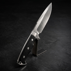 Cuchillo de Caza Hecho a Mano de Acero Inoxidable Forjado con Hoja Fija Afilada Premium para Supervivencia al Aire Libre, Bushcraft y Bricolaje - Product Image 2