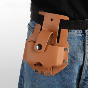 Porte-mètre ruban en cuir robuste, accessoire professionnel pour ceinture à outils en cuir, pour charpentier, électricien, entrepreneur, construction - Product Image 1