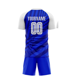 Custom Soccer Uniform 100% Polyester Quick Dry Breathable Jersey Shorts Set Heat-Transfer Printing for Unisex Adult Team - Product Image 2