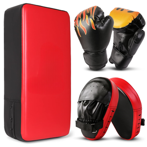 Leather Boxing Kick Pad | Professional Rectangular Foot Focus Target <b>Shield</b> for MMA Muay Thai Training Target Dummy - Product Image 2