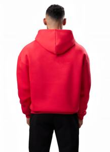 Sudadera con Capucha Roja para Hombre, de Alta Calidad, al por Mayor, Personalizada, con Hombros Caídos, Transpirable, 100% Algodón, Estilo Otoñal, Hecha en Pakistán, OEM - Product Image 2