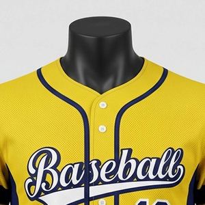 High Performance Baseball Jersey Moisture Wicking Custom Baseball Jersey Embroidered Logo Team Sportswear Bulk - Product Image 5